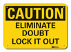 Caution Sign 10 in x 14 in Plastic