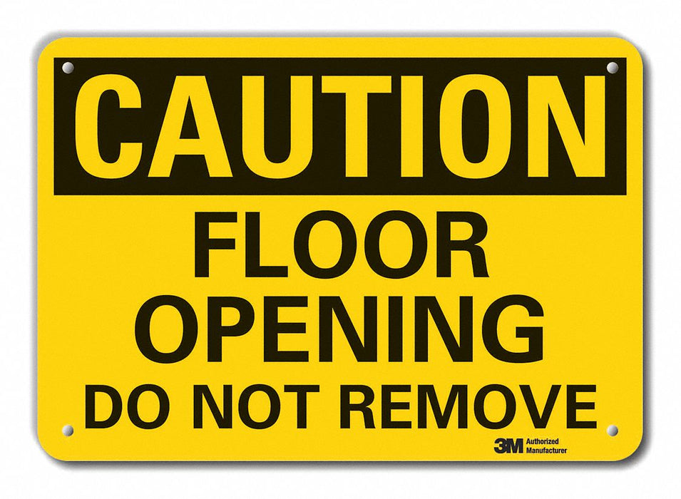 Caution Sign 7 in x 10 in Aluminum