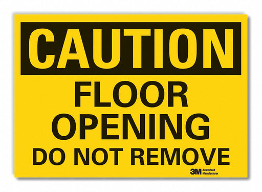 Caution Sign 7inx10in Non-PVC Polymer