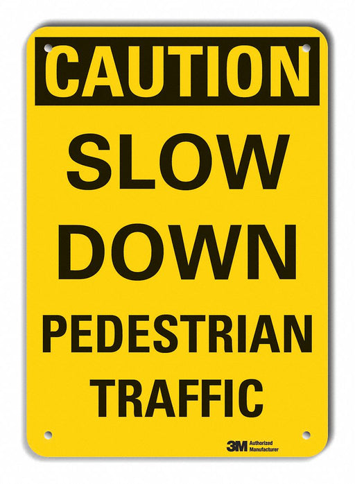 Caution Sign 14 inx10 in Plastic