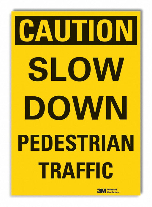 Caution Sign 10inx7in Non-PVC Polymer
