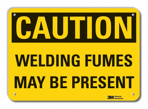 Caution Sign 7 in x 10 in Plastic