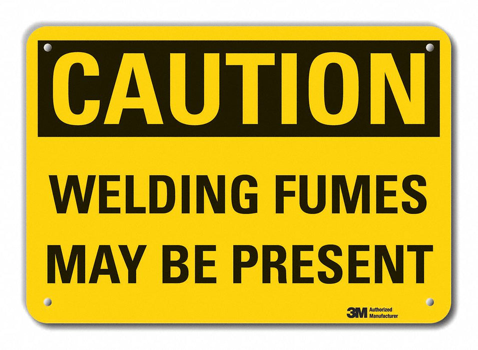 Caution Sign 7 in x 10 in Plastic