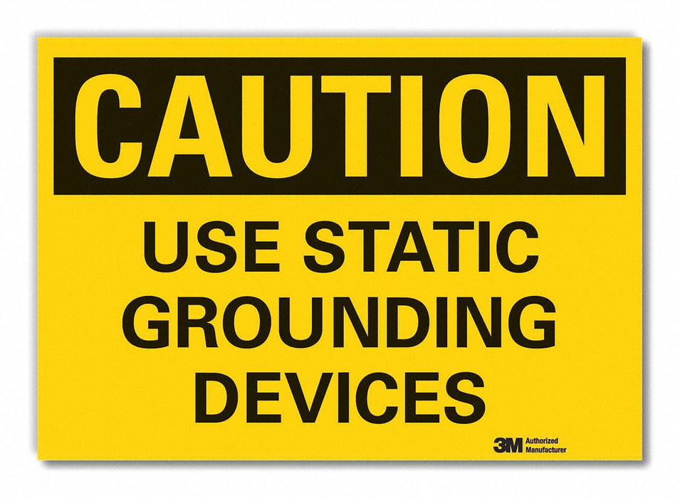 Caution Sign 7in x 10in Non-PVC Polymer