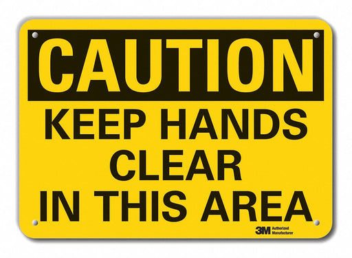 Caution Sign 10 in x 14 in Plastic