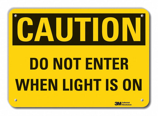 Caution Sign 10 inx14 in Plastic