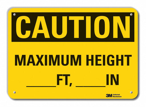 Caution Sign 10 inx14 in Plastic