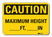 Caution Sign 7 in x 10 in Aluminum
