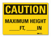 Caution Sign 7inx10in Non-PVC Polymer
