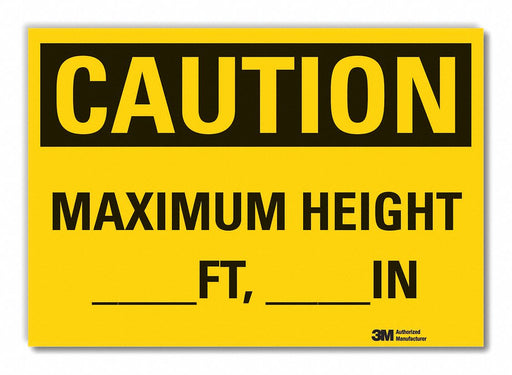 Caution Sign 7inx10in Non-PVC Polymer