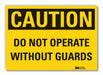 Caution Sign 7in x 10in Non-PVC Polymer