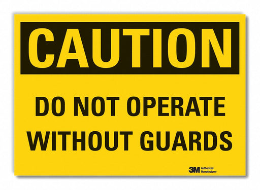 Caution Sign 7in x 10in Non-PVC Polymer
