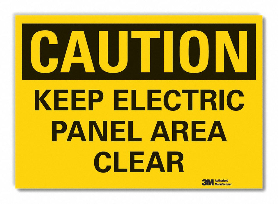 Caution Sign 7inx10in Non-PVC Polymer