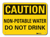 Caution Sign 10 inx14 in Plastic