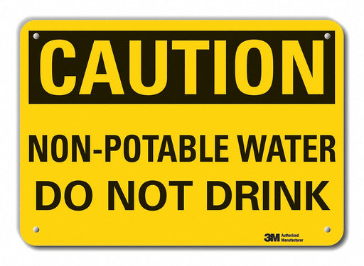 Caution Sign 10 inx14 in Plastic