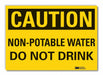 Caution Sign 7inx10in Non-PVC Polymer