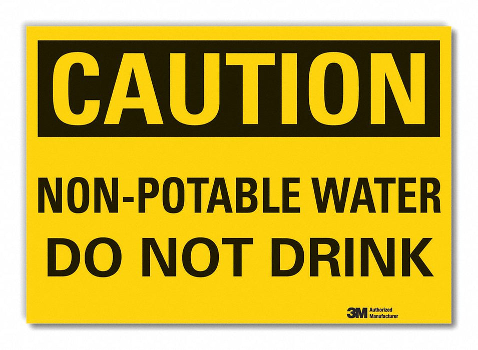 Caution Sign 7inx10in Non-PVC Polymer