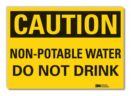 Caution Sign 10in x 14in Non-PVC Polymer