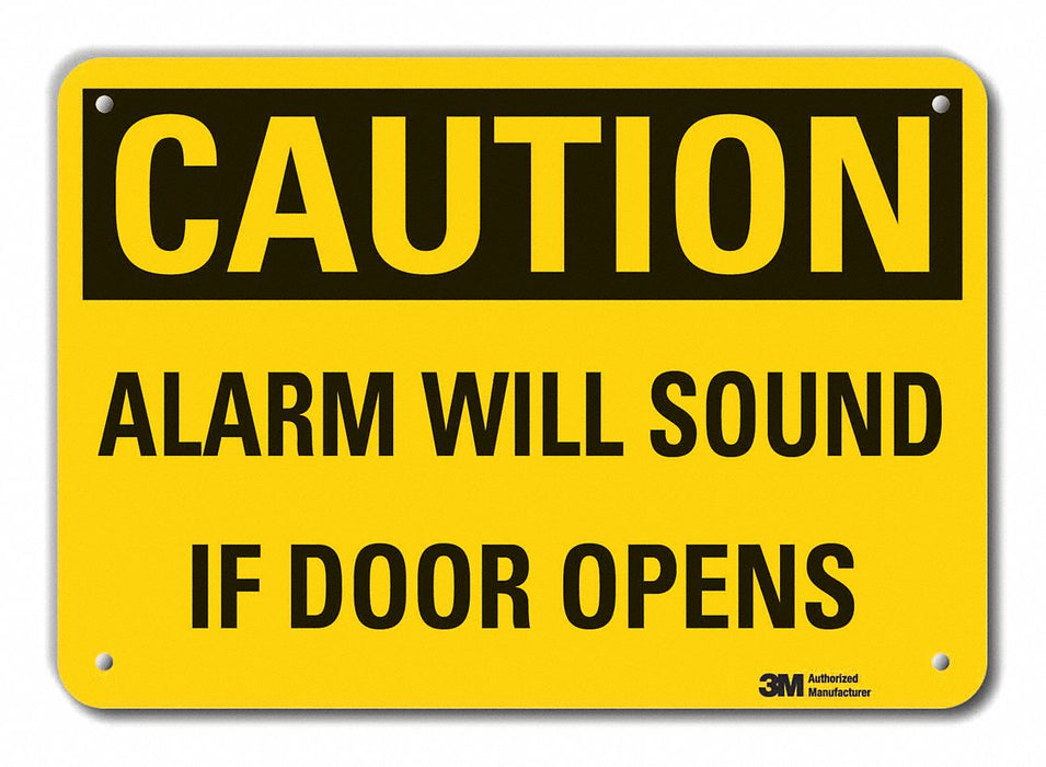 Caution Sign 7 in x 10 in Plastic