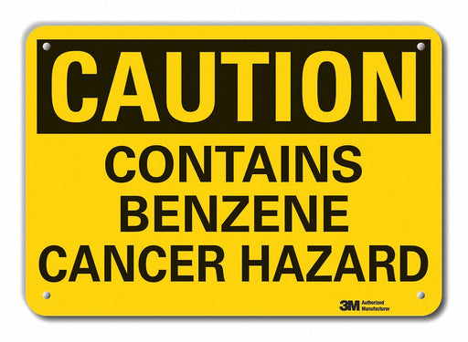 Caution Sign 10 in x 14 in Plastic