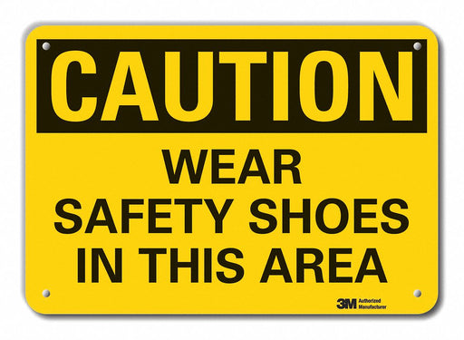Caution Sign 10 in x 14 in Plastic