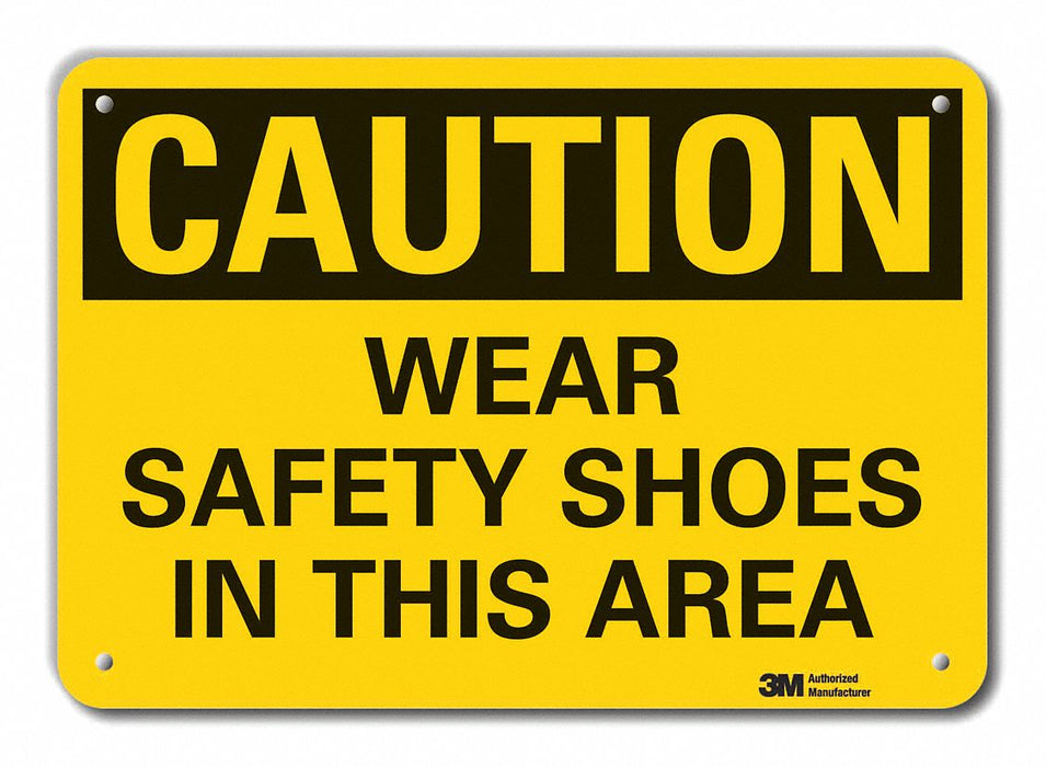 Caution Sign 7 in x 10 in Plastic