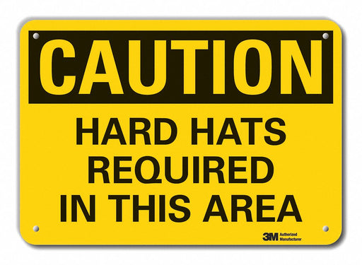 Caution Sign 10 in x 14 in Plastic