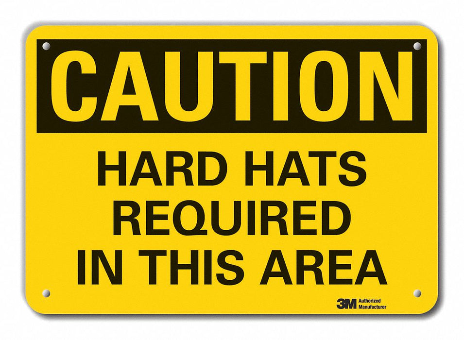 Caution Sign 10 in x 14 in Plastic