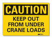 Crane Hoists Caution Rflct Lbl 3.5x5in