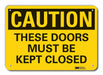 Caution Sign 10 in x 14 in Plastic