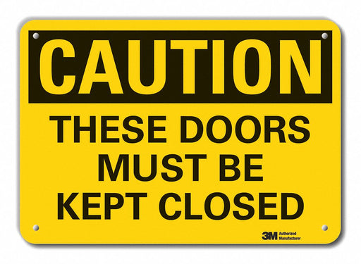 Caution Sign 10 in x 14 in Plastic