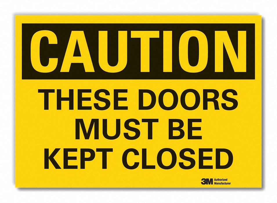 Caution Sign 10 x 14 in Non-PVC Polymer