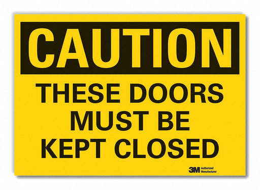 Caution Sign 7in x 10in Non-PVC Polymer