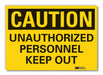 Caution Sign 7in x 10in Non-PVC Polymer