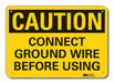 Rflct Grounding Caut Sign 10x14in Alum