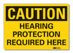 Hearing Caution Rflctv Label 10inx14in
