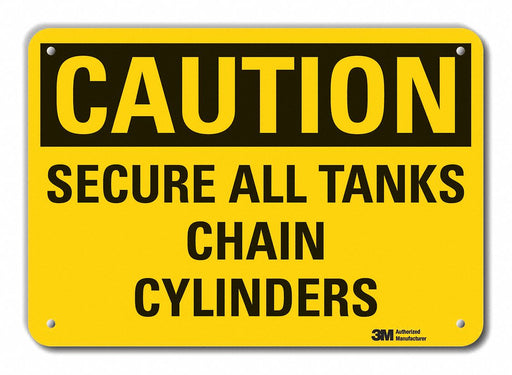 Caution Sign 10 in x 14 in Plastic