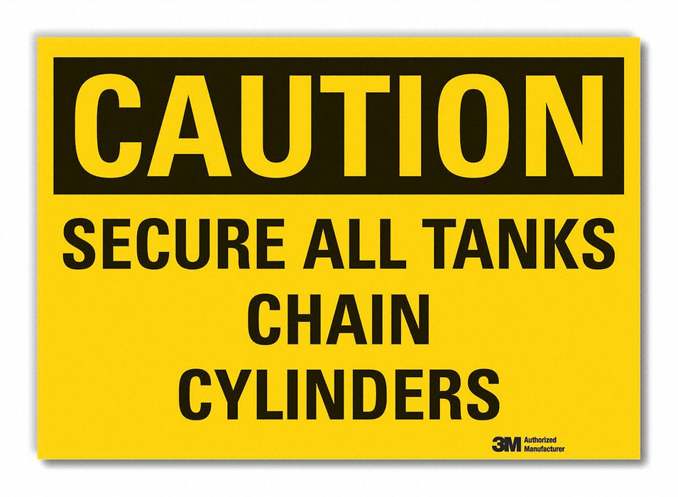 Caution Sign 7inx10in Non-PVC Polymer
