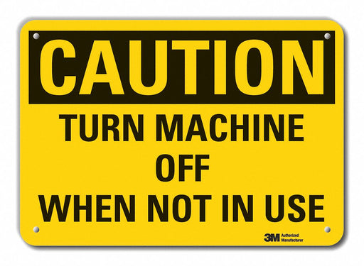 Caution Sign 10 in x 14 in Plastic