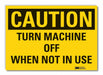 Caution Sign 10in x 14in Non-PVC Polymer