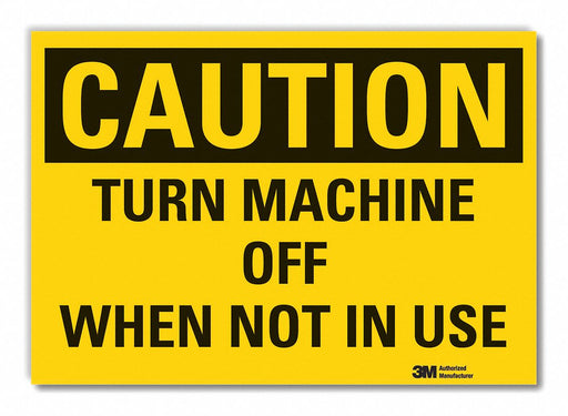 Caution Sign 7in x 10in Non-PVC Polymer