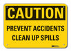 Caution Sign 10 inx14 in Plastic