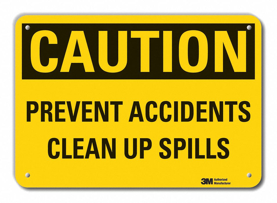 Caution Sign 10 inx14 in Plastic