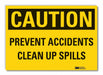 Spill Cntrl Caut Rflct Label 7inx10in