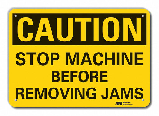 Caution Sign 10 in x 14 in Plastic