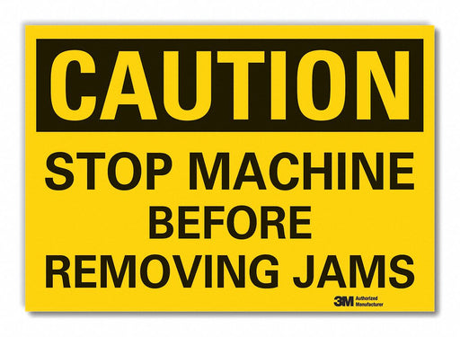 Caution Sign 7in x 10in Non-PVC Polymer