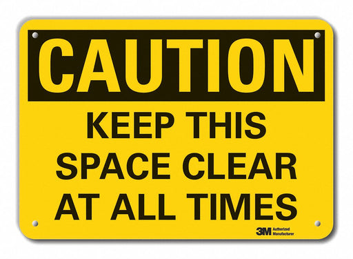 Caution Sign 10 in x 14 in Plastic