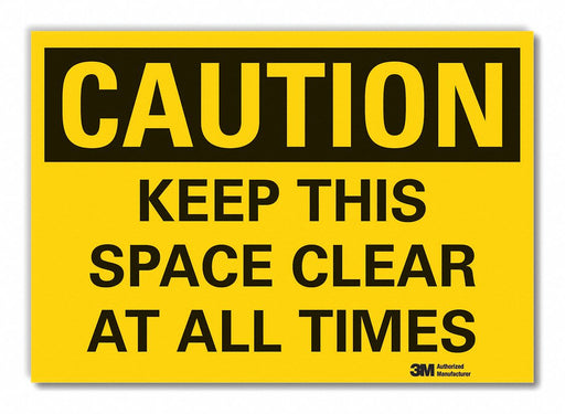 Caution Sign 7 x 10 in Non-PVC Polymer
