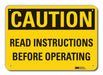 Rflct Info Caution Sign 7x10in Alum