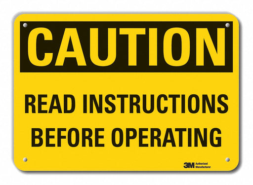 Caution Sign 10 in x 14 in Plastic